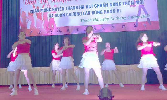 Đội xã Cẩm Chế giành giải nhất Giải dân vũ huyện Thanh Hà năm 2022